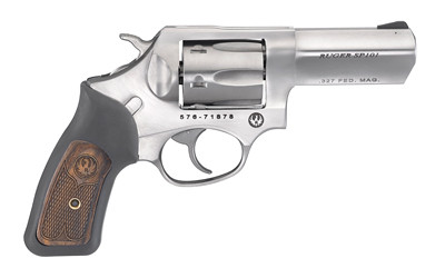 Ruger Sp101 327 Federal Magnum 3 inch 6 round Satin Stainless Rubber Wood Grip