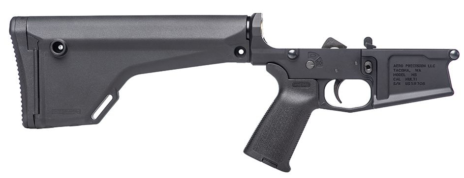 Aero Precision M5 Multi Caliber Lower Receiver Anodized Gray MOE Grip