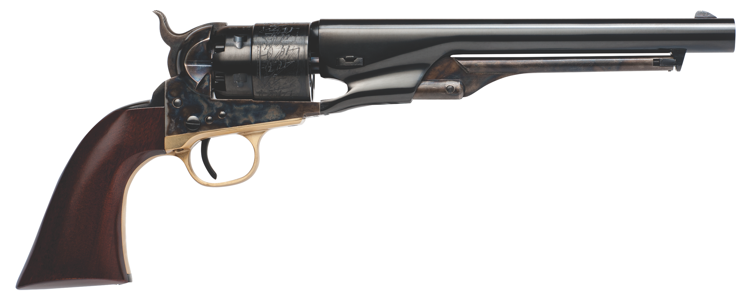 Cimarron 1860 Army Cut for Stock .44 Cal 8 in 6 Shot Blued Case Hardened Walnut