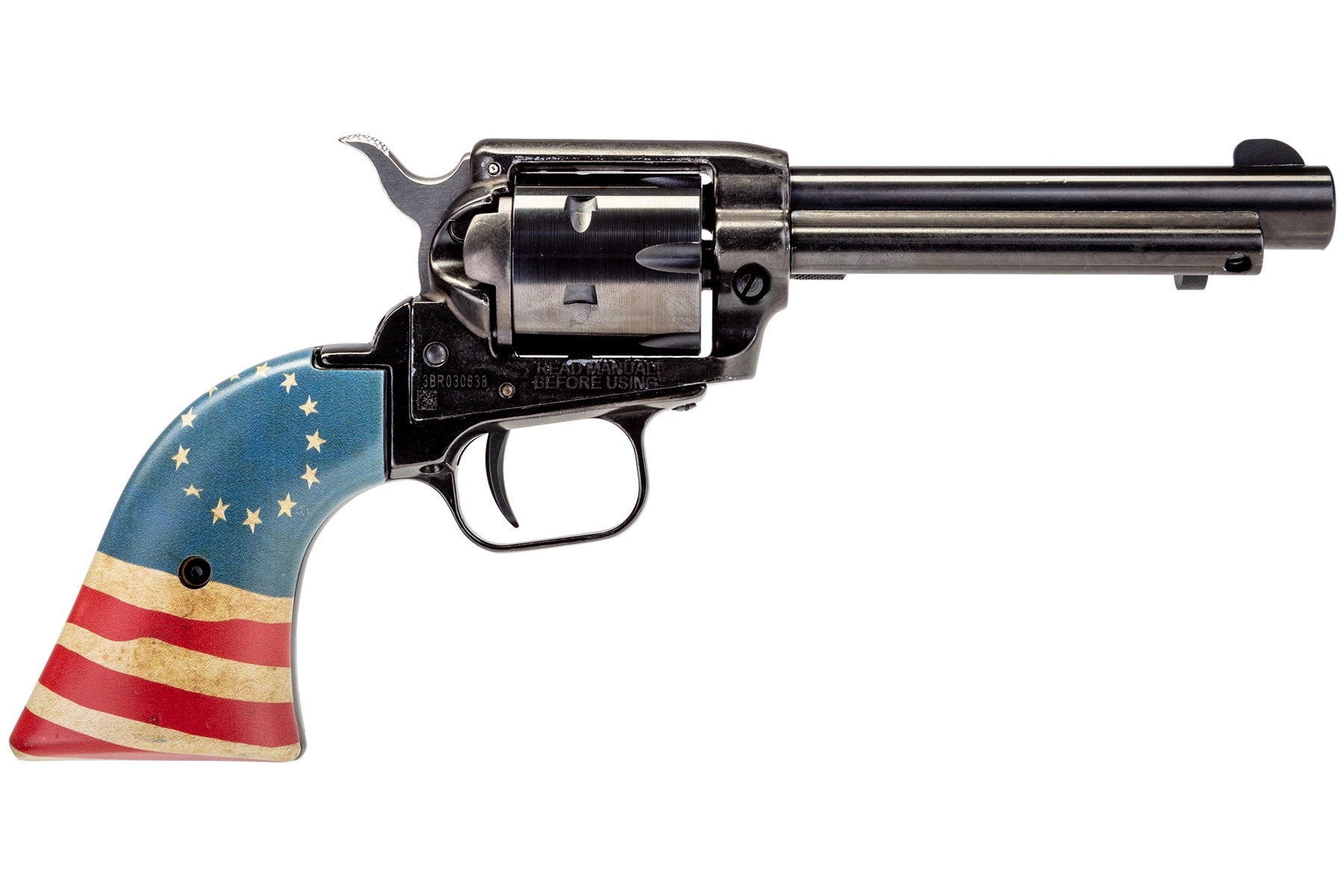 Heritage Rough Rider Revolver - Black | .22 LR | 4.75" Barrel | 6rd | Honor Betsy Ross Grips