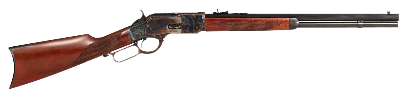 Taylors & Company 550220COM 1873 Comanchero 357 Mag Caliber with 10+1 Capacity, 20" Blued Barrel, Color Case Hardened Metal Finish & Checkered Walnut Stock (Full Size)