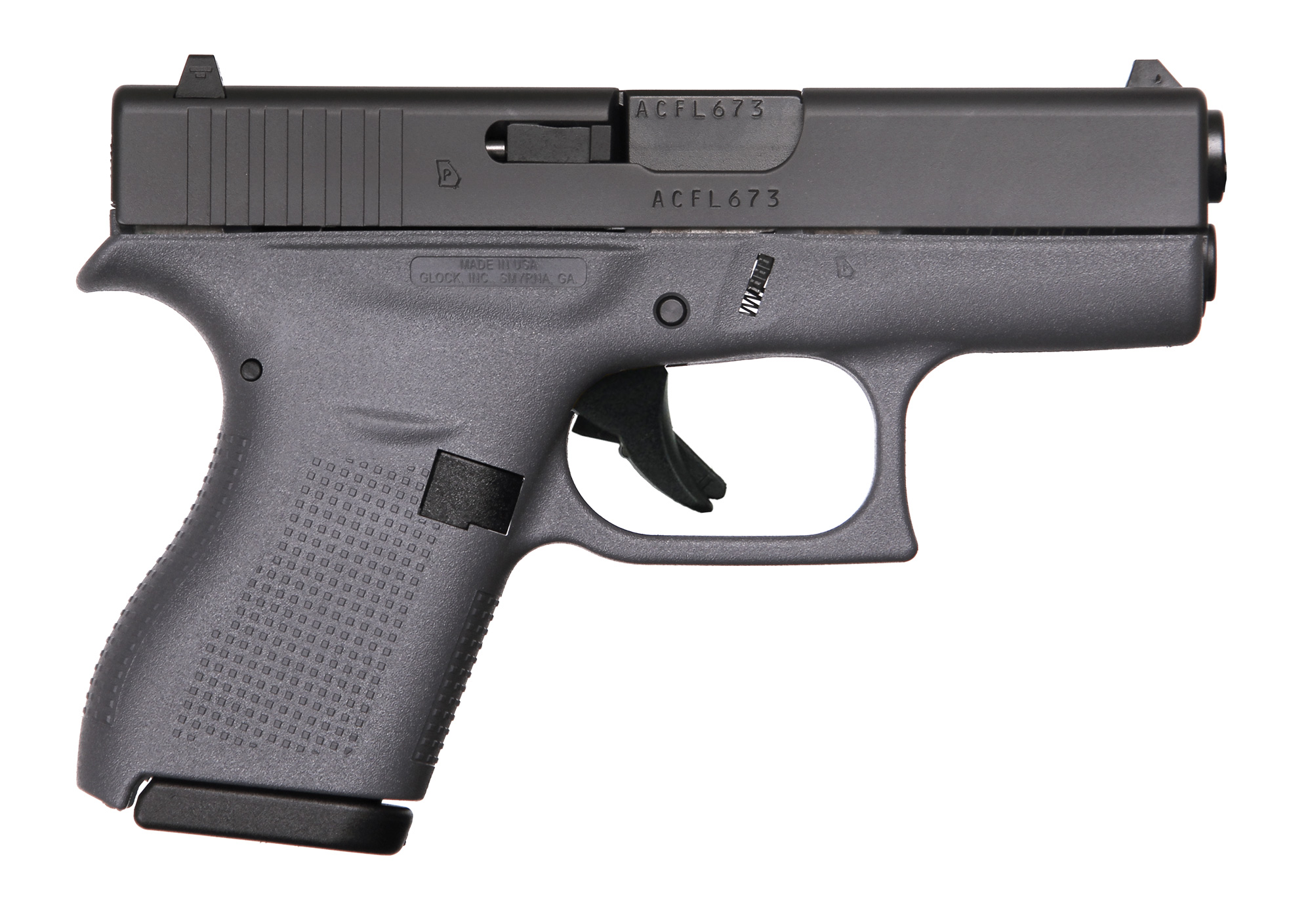 Glock G42 .380 ACP 3.2in Barrel 6rd Black Finish