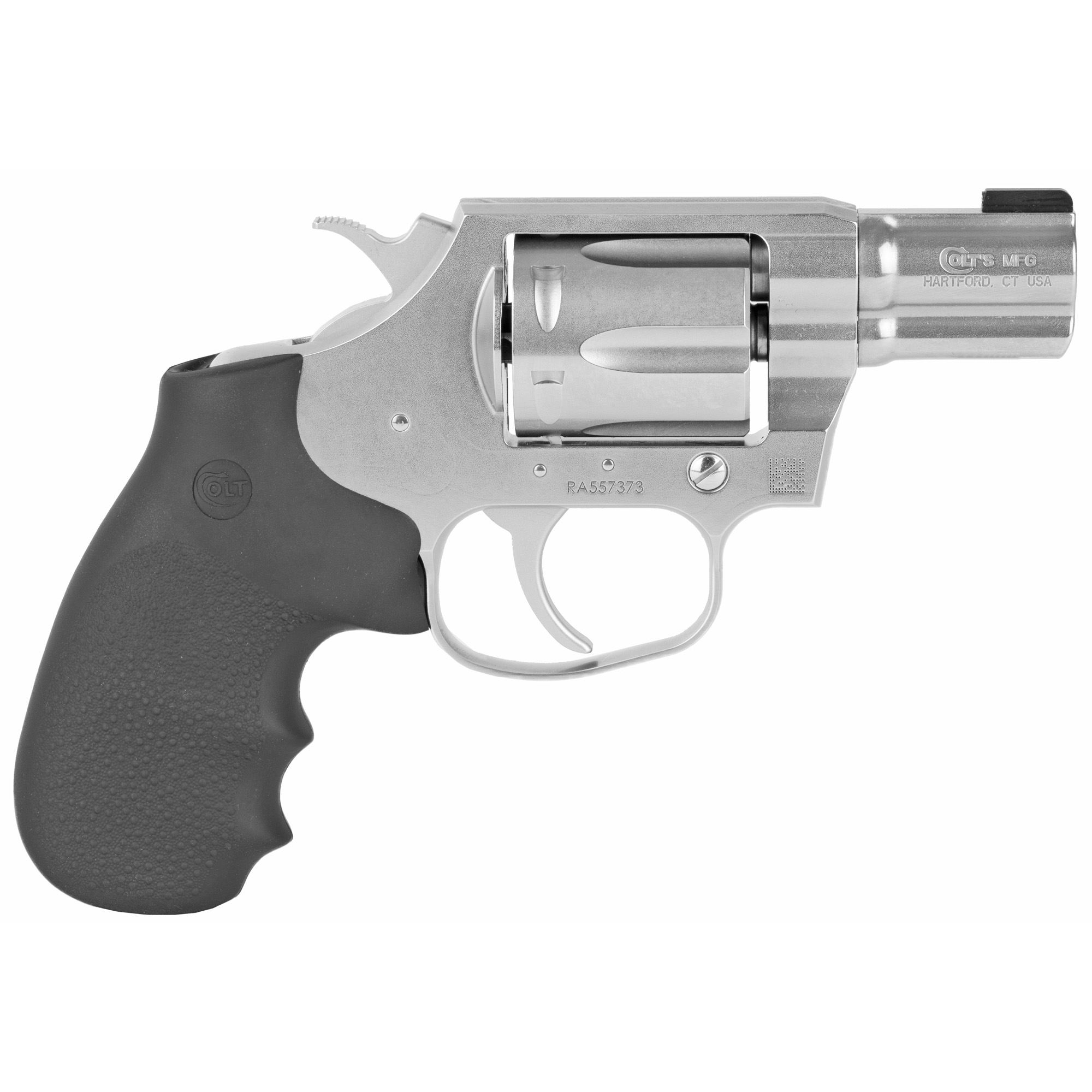 Colt Cobra Revolver 38 Special 2 inch 6 Round Brushed Stainless Hogue Grips