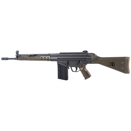 PTR 400 GIR PTR 400 *CA Compliant 308 Win 7.62x51mm NATO 18" 10+1 Black Parkerized Green Stock California Paddle Grip