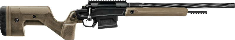 Stag Arms SABR01040001 Pursuit  308 Win 5+1 18" Threaded/Fluted Sporter, Black Barrel/Rec, Tan OEM Hybrid Hunter Stock, TriggerTech Trigger, 20 MOA Scope Mount