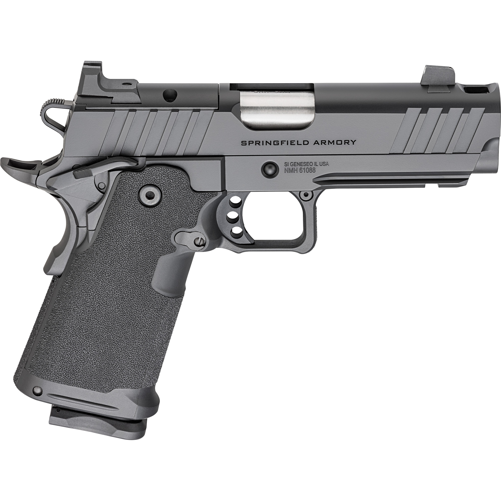 Springfield Armory PH9117AOSLCCOMP Prodigy DS  9mm Luger 10+1 4.25" Stainless Match Grade Bull Barrel, Black Cerakote Optic Ready Carbon Steel Slide & Frame w/Beavertail, Black Polymer Grip