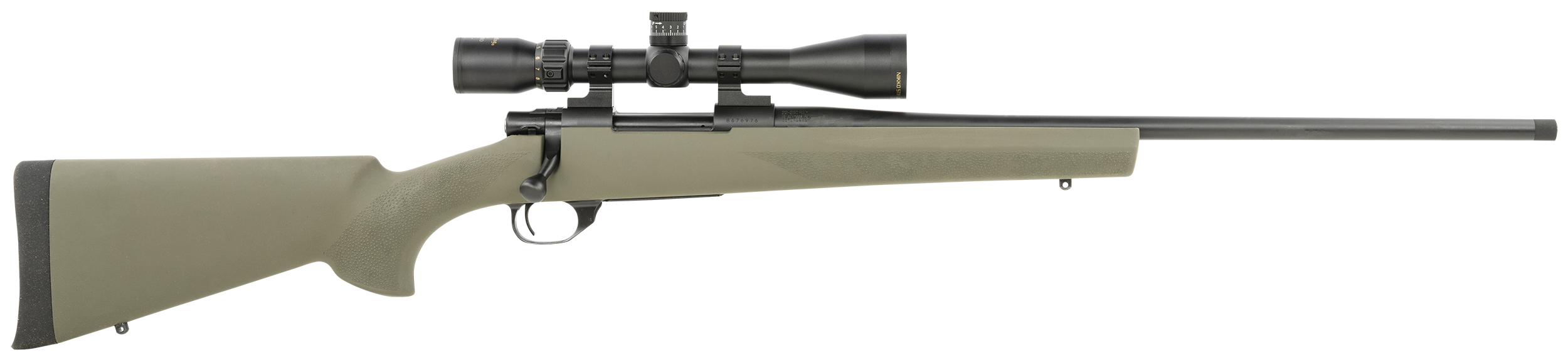 Howa HGP2250G M1500 Gamepro Gen2 22-250 Rem 4+1 22" Barrel, Blued Steel Receiver, Green Hogue OverMolded Synthetic Stock Includes Nikko Stirling GamePro 4-12x40mm Scope
