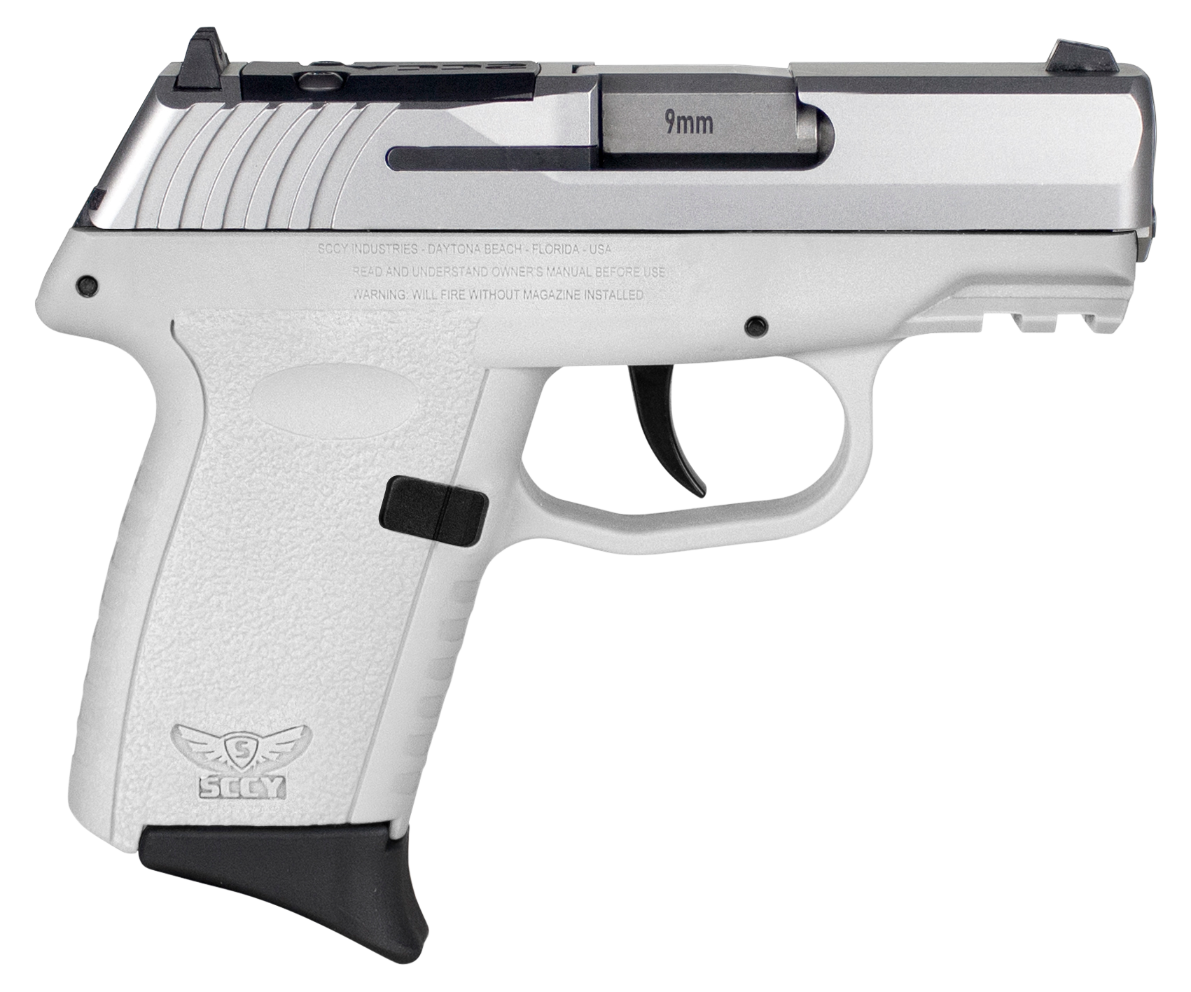 SCCY Industries CPX2TTWTRDRG3 CPX-2 Gen3 RD 9mm Luger 10+1 3.10" White Polymer w/Picatinny Rail Serrated Stainless Steel Slide White Polymer Grip