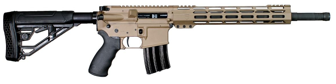 Alexander Arms Tactical 50 Beowulf, 16.5in. Barrel, 7rd, Adapt. Tactical Stock, Manticore Handguard & Rail Panels - FDE