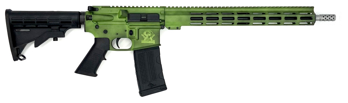 Great Lake Firearms GLFA AR-15 5.56x45mm NATO 16in 30rd Battleworn Lime
