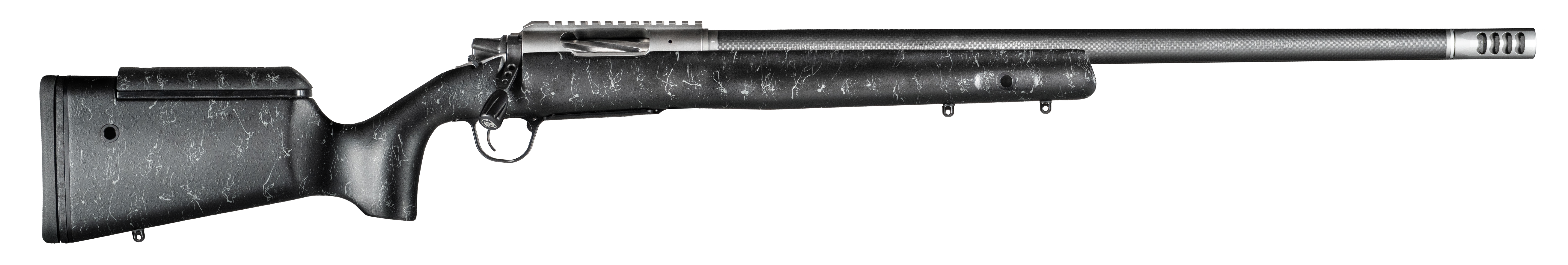 Christensen Arms CA10266H75261 ELR  6.5 Creedmoor 4+1 26" Target Profile Carbon Fiber Barrel, Black Nitride Finish, Black with Gray Webbing Stock