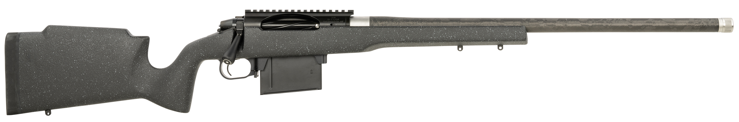 Proof Research 132869 Elevation MTR Full Size 300 PRC 5+1 24" Carbon Fiber Match Grade/Threaded Barrel Black Steel Receiver Black Granite Tactical Carbon Fiber Stock