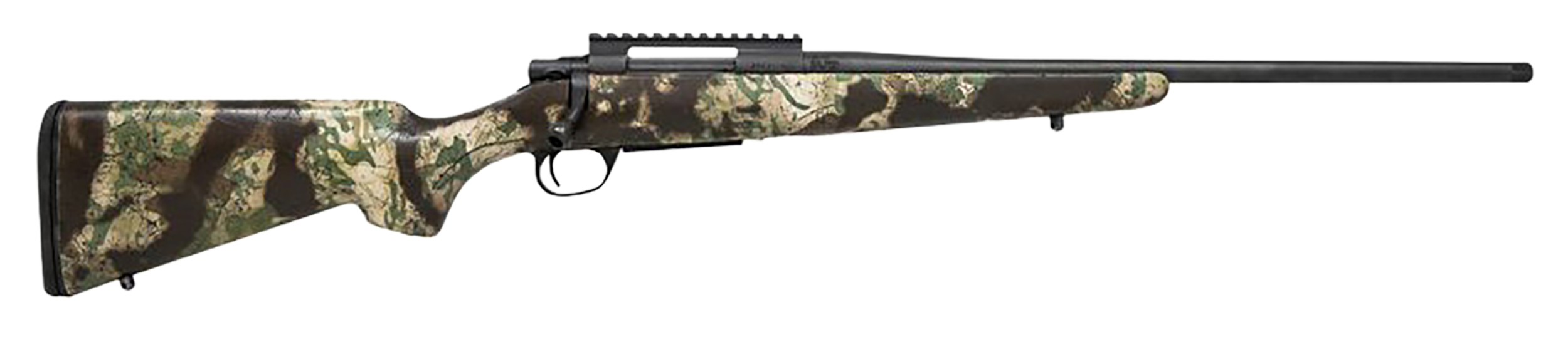 Howa HCSL308GRN M1500 Super Lite Full Size 308 Win 5+1 20" Blued Threaded Barrel, Blued Picatinny Rail Steel Receiver, Green w/Black Webbing Fixed Stocky's Synthetic Stock