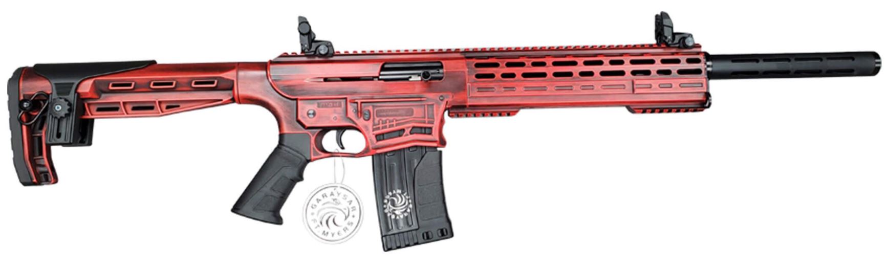 Garaysar Fear-116 Semi-Auto Shotgun - Battle Worn Red | 12ga | 20" Barrel