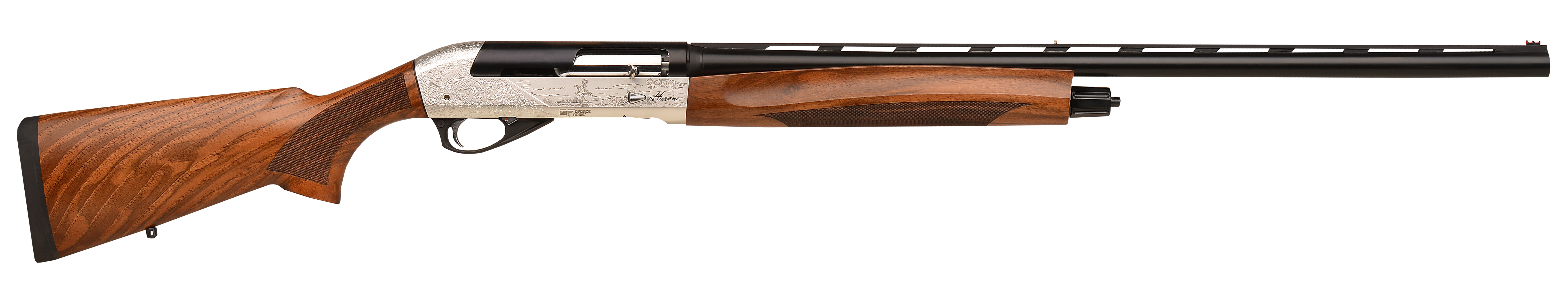 Gforce Arms Huron 12GA, 28in. Barrel, 4rd, Wood Stock & Forend - Black (GFHRN1228WNT)