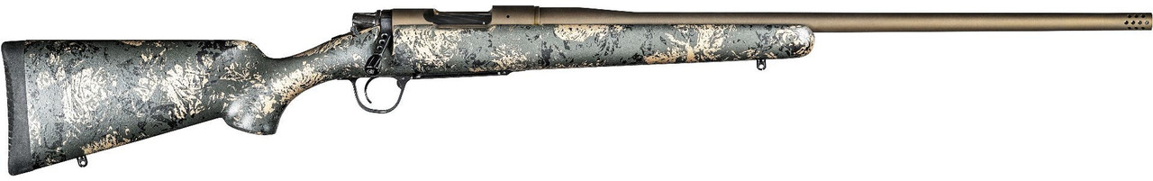 Christensen Arms 8010108700 Mesa FFT 300 PRC 3+1 22" Threaded Barrel, Burnt Bronze Cerakote, Green with Black/Tan Webbing Stock