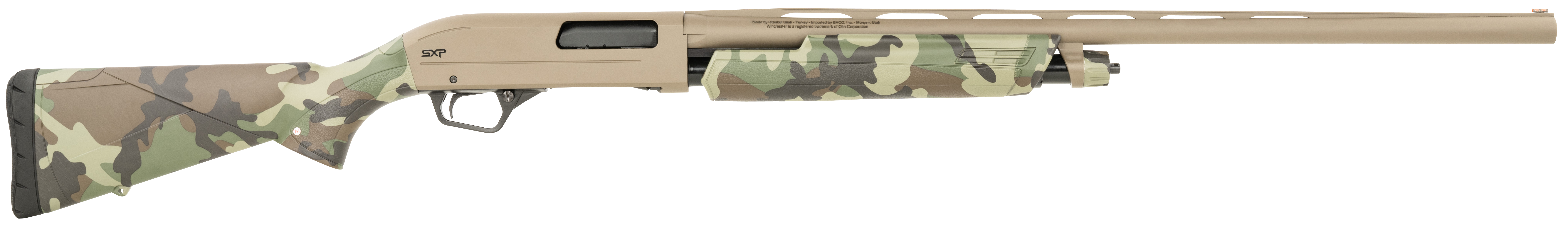 Winchester SXP Hybrid Hunter 12 Gauge 26 Inch 4 Rounds Woodland Camo FDE