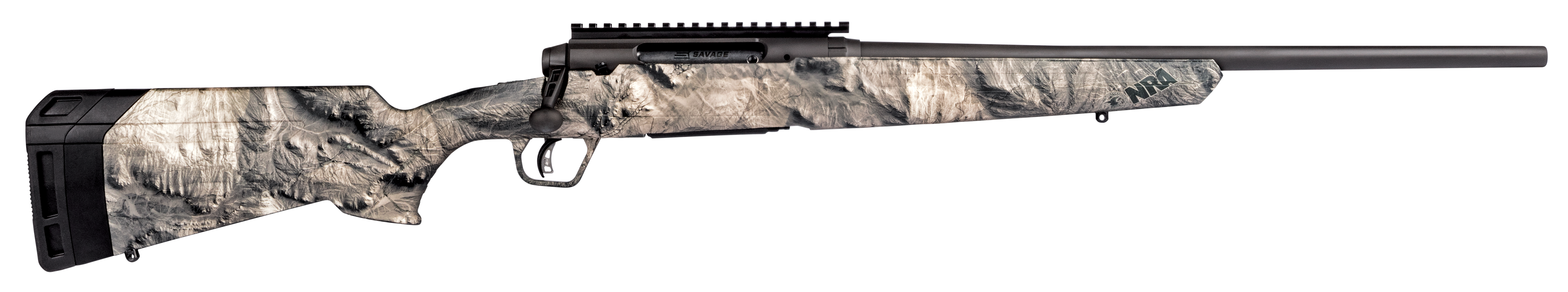 Savage Axis II 223 Remington 20 Inch 4 Round Gunsmoke Gray PVD Mossy Oak Overwatch