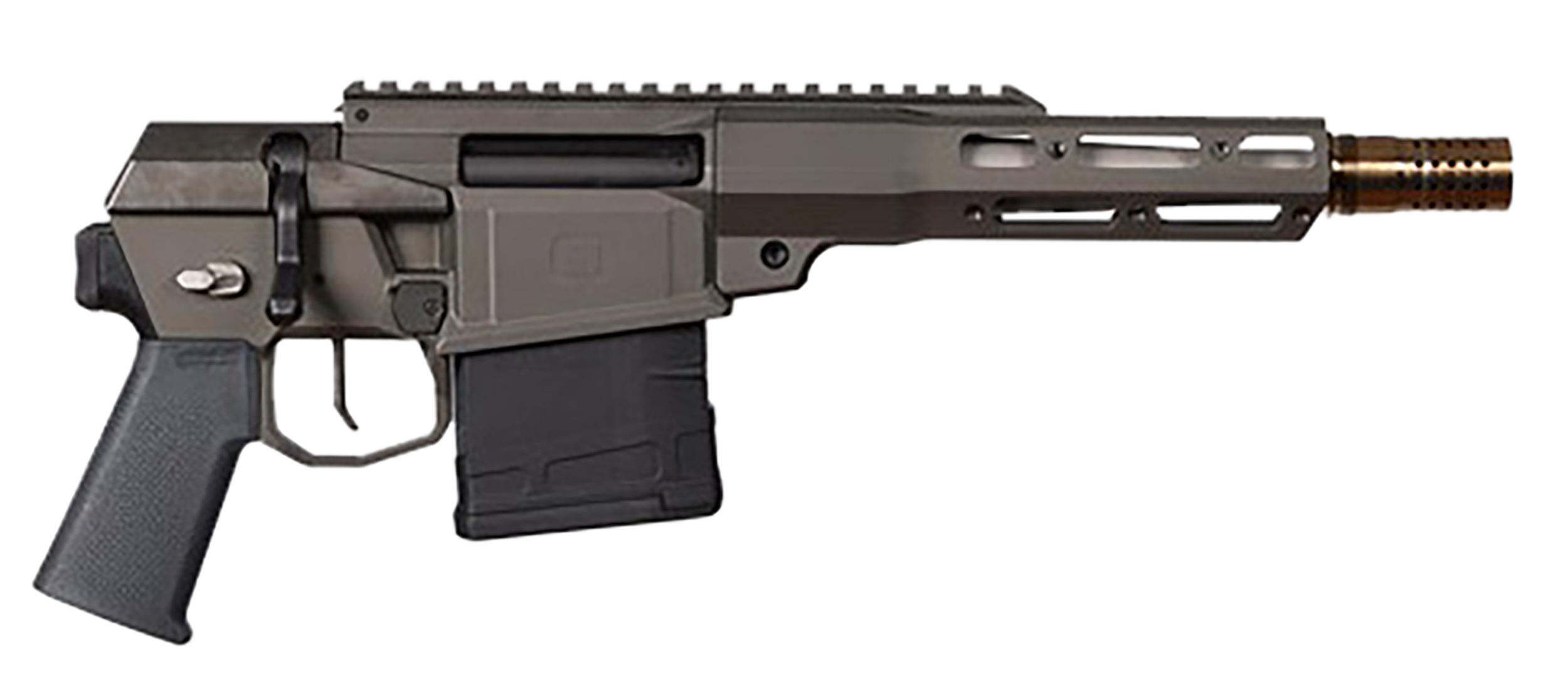 Q LLC The Fix PISTOL, 8.6 Blackout, 8in. Barrel, 10rd, Magpul K Grip, 7" Q-Sert Handgaurd, Cherry Bomb Brake, (No Brace) - Gray (FIX8INPISTOLNB)