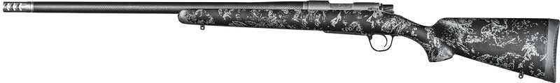 Christensen Arms 8010613900 Ridgeline FFT Full Size 7mm-08 Rem 4+1, 20" Stainless Steel Threaded Barrel, Stainless Aluminum Receiver, Black w/Gray Accents Fixed Sporter w/Flash Forged Technology Stock