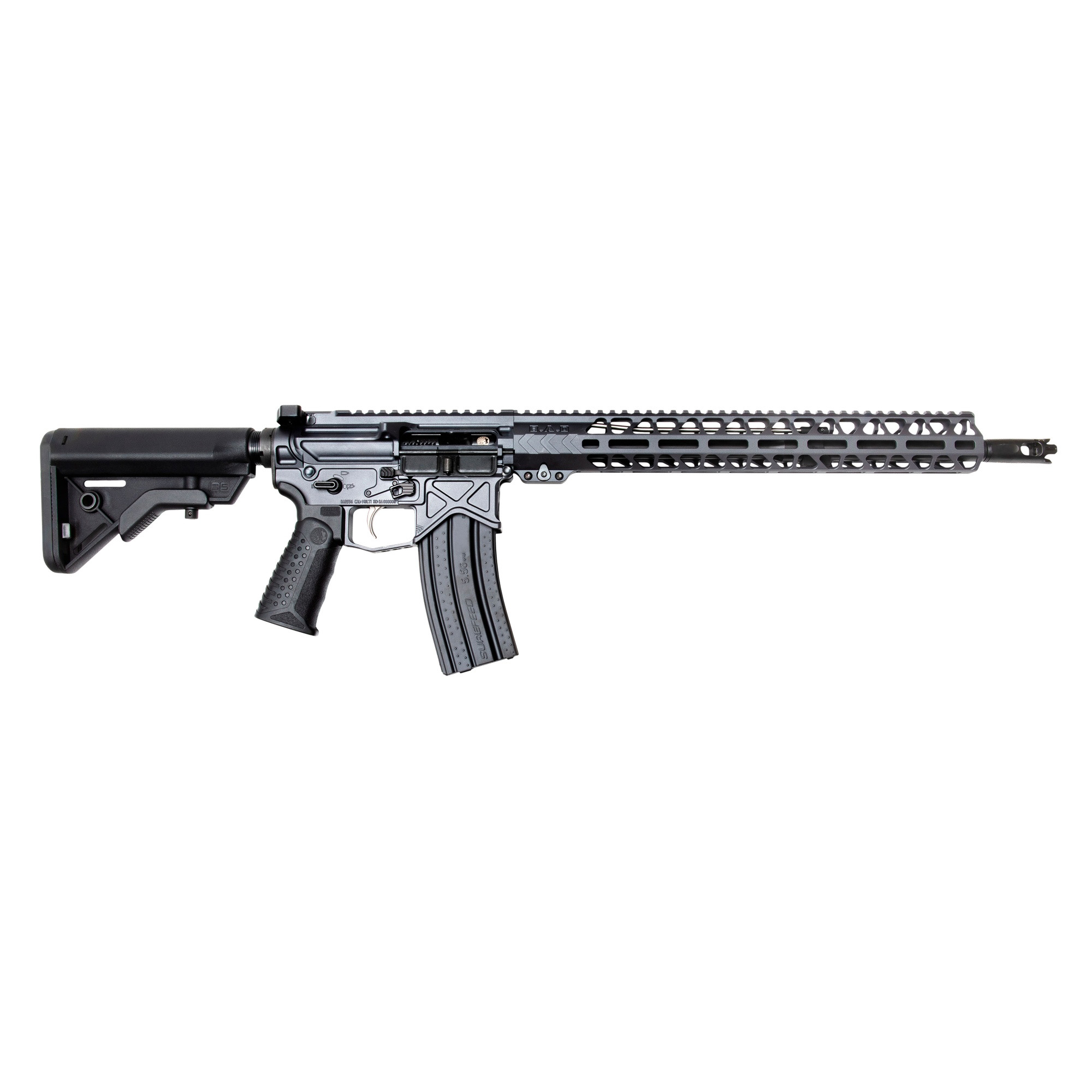 Battle Arms Development Billet AUTHORITY Elite AR Rifle - Combat Grey | .223 WYLDE | 16" Barrel | 15" M-LOK Free-Float Rail | Ambi Charging Handle & Ambi Safety | B5 Stock | Nickel Teflon Trigger