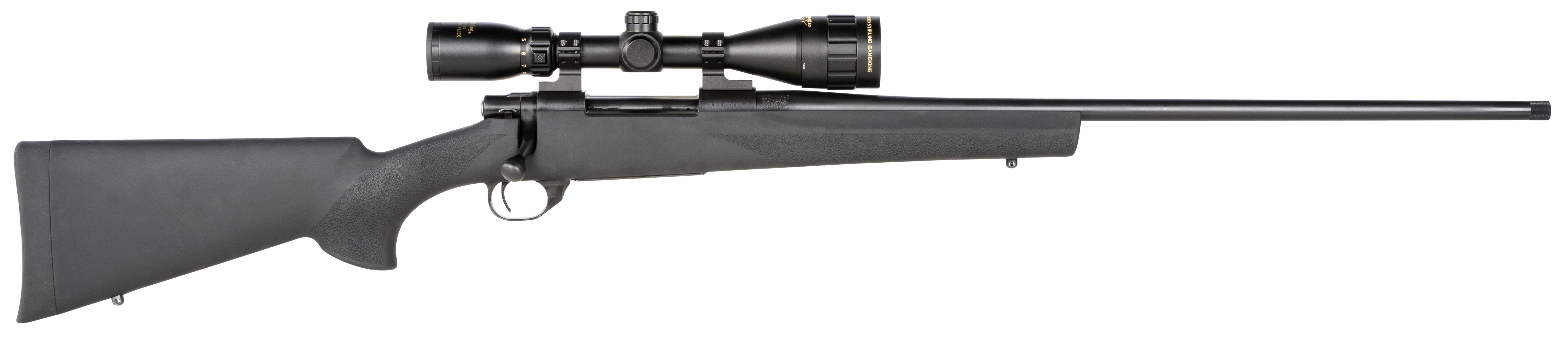Howa HGP2300B M1500 Gamepro Gen2 300 Win Mag 3+1 24" Threaded Barrel, Blued Metal Finish, Black Fixed Hogue Pillar-Bedded Overmolded Stock, Includes GamePro 4-12x40mm Scope