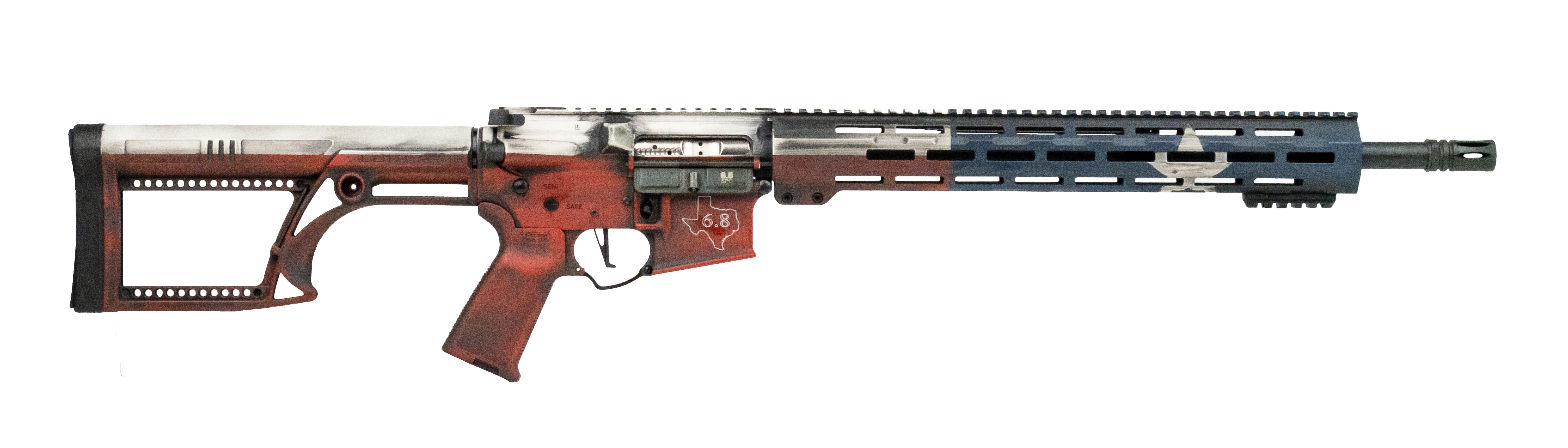 Alex Pro Firearms Hunter 2.0 6.8mm Remington SPC 18in 24rd Texas Flag Camo