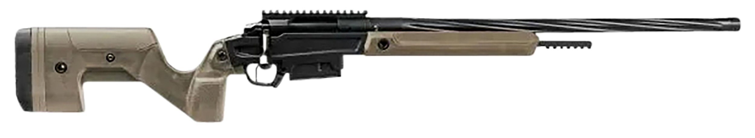 Stag Arms SABR02040001 Pursuit  6.5 PRC 3+1 22" Threaded/Fluted Sporter, Black Barrel/Rec, Tan OEM Hybrid Hunter Stock, TriggerTech Trigger, 20 MOA Scope Mount