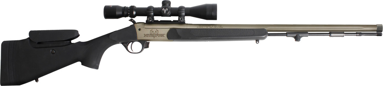 Traditions NitroFire Pro Muzzleloader 50 Cal. 26 in Black w/ Scope