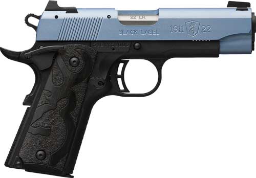 Browning Black Label 1911 Compact 22 LR 3.63 inch 10+1 Polar Blue Cerakote Grip