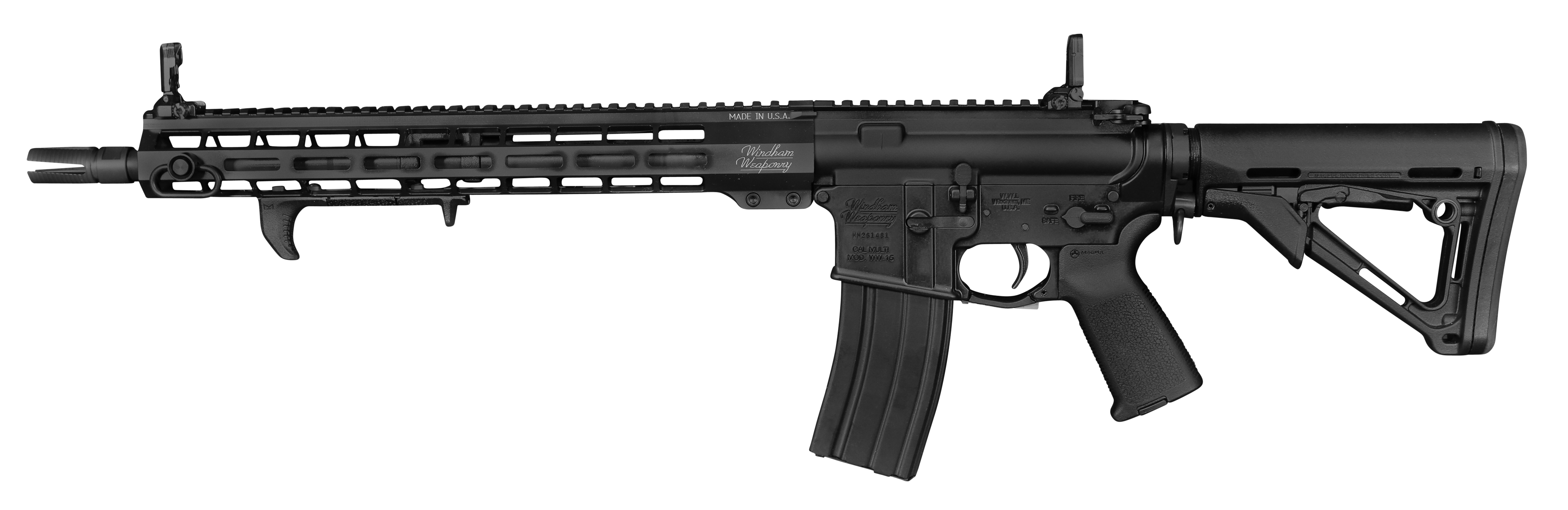 Windham Weaponry R16M4SFSCT CDI  5.56x45mm NATO Caliber with 16" Barrel, 30+1 Capacity, Black Hard Coat Anodized Metal Finish, Black Adjustable Magpul CTR Stock & Magpul MOE Grip
