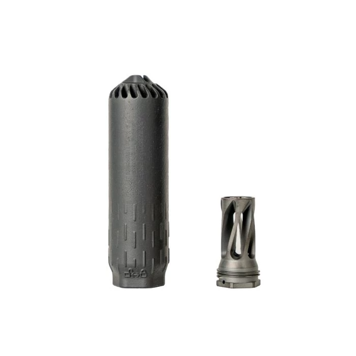 HUXWRX Flow 6K Suppressor 5.56mm 17-4 Stainless Steel Matte Black FDE