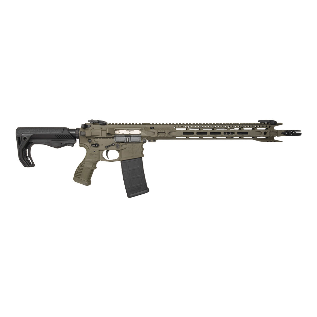 FosTech Stealth Raptor AR15 Rifle - OD Green | 5.56NATO | 16" Faxon Barrel | Mach-1 16" M-LOK Rail | Nickel Boron Low Mass BCG | FosTech Tomahawk Stock