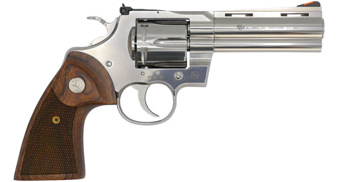 Colt, Python, .357 Magnum, 4.25 inch, 6 Rounds, Stainless, Walnut Grips