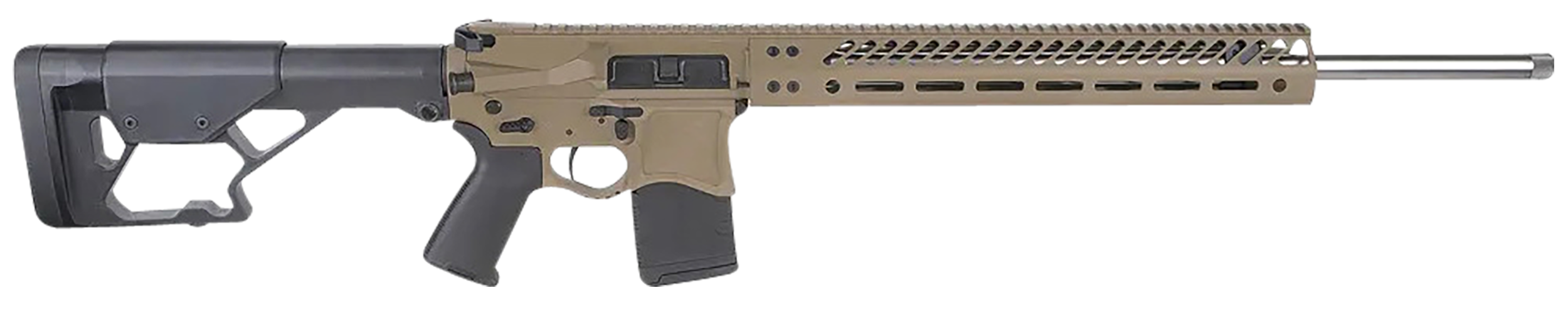 Seekins Precision 0011300117FDE DMR  6mm ARC 30+1 18" Stainless Barrel, FDE Rec/Handgaurd, Black 10X-Ray Stock & Magpul Grip, Timney Trigger, Ambi Controls