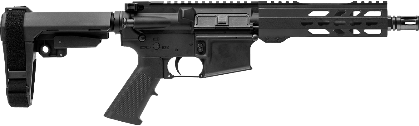 CBC Forged Aluminum AR Pistol - Black | 5.56NATO | 7.5" barrel | 7" M-LOK Rail | SBA3 Brace | Mag NOT Included