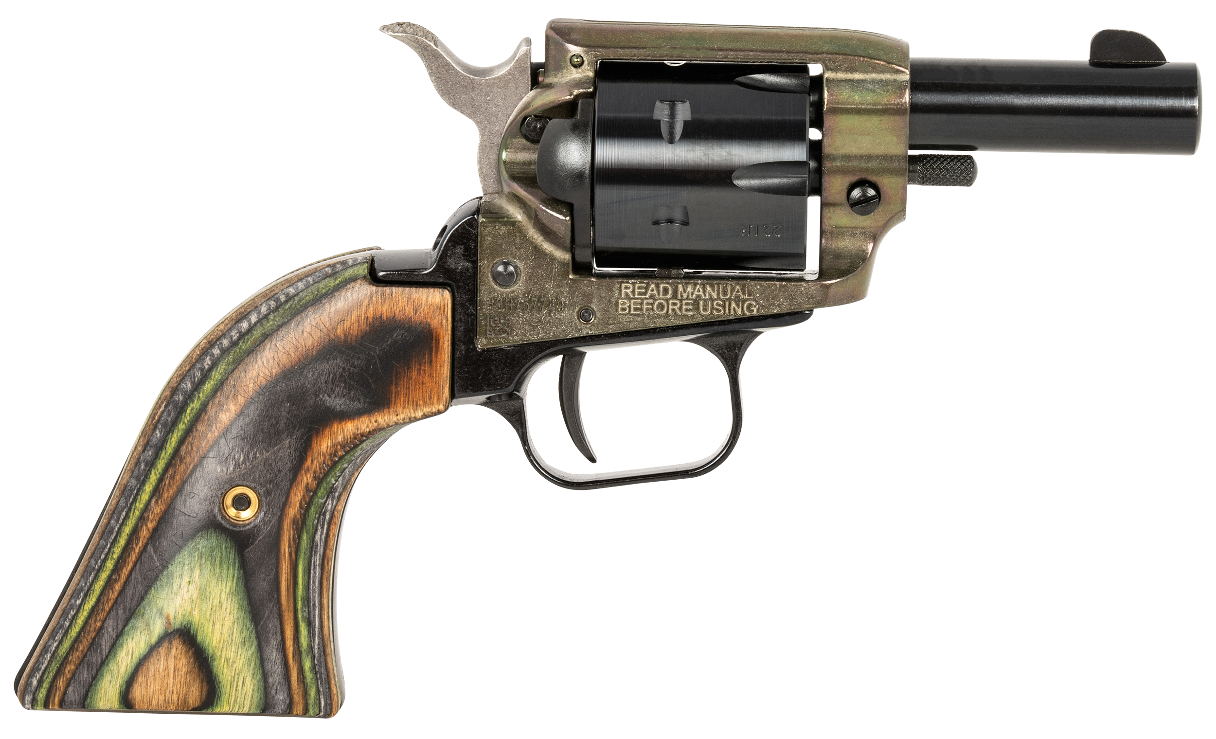 Heritage Barkeep BK22CH2 22 LR 2.67in 6-Round Case Hardened Frame Camo Grip