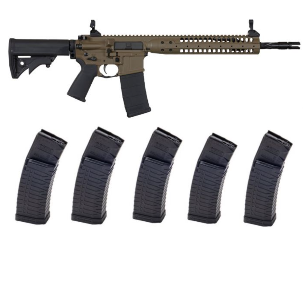 LWRC IC-SPR Piston AR Rifle 5.56 NATO 16.1in 60rd Patriot Brown