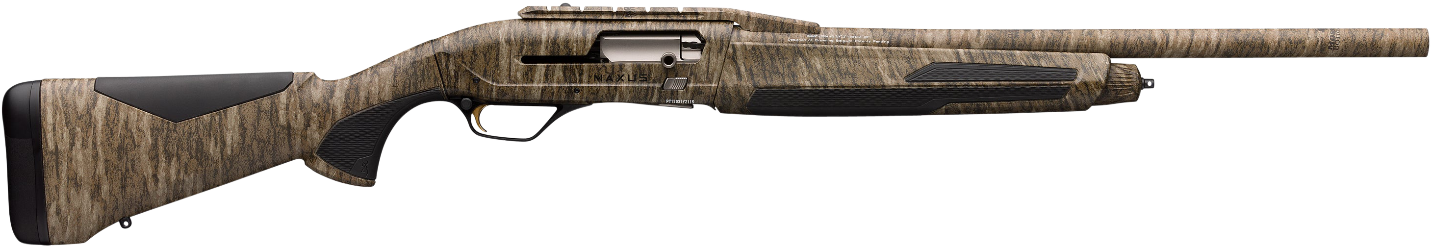 Browning Maxus II 12 Gauge 22 in 4 Round Mossy Oak Bottomland Camo
