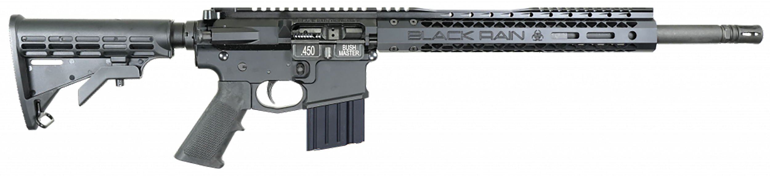 Black Rain Ordnance BROTYRANT450B Tyrant  450 Bushmaster 20+1 16", Black, 12" M-LOK Handgaurd, M4 Stock, A2 Grip, A2 Flash Hider, GI Trigger