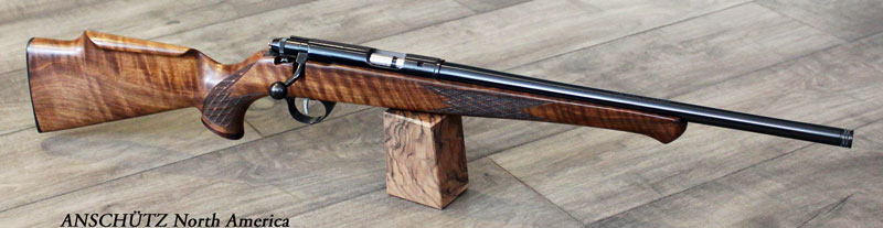 Anschutz 1712 AV Silhouette 22 Long Rifle, 18in. Barrel, 5rd, Wood Monte Carlo Stock. Blued Barrel - Black (NPN: A013836X)