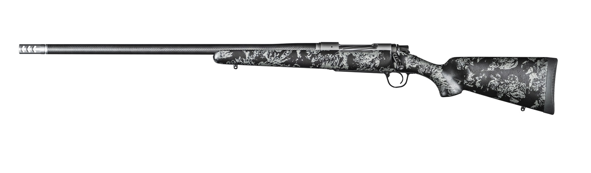 Christensen Arms 8010618400 Ridgeline FFT 300 PRC 3+1 22" Carbon Fiber/Threaded Barrel, Stainless Steel, Black with Gray Accents Stock,