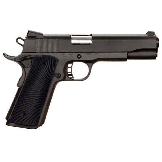 Taylors & Company 230058 1911 Tactical Full Size 9mm Luger 8+1, 5" Stainless Steel Barrel, Black Parkerized Serrated Slide, Black Parkerized Steel Frame w/Beavertail, Black/Gray G10 Grip