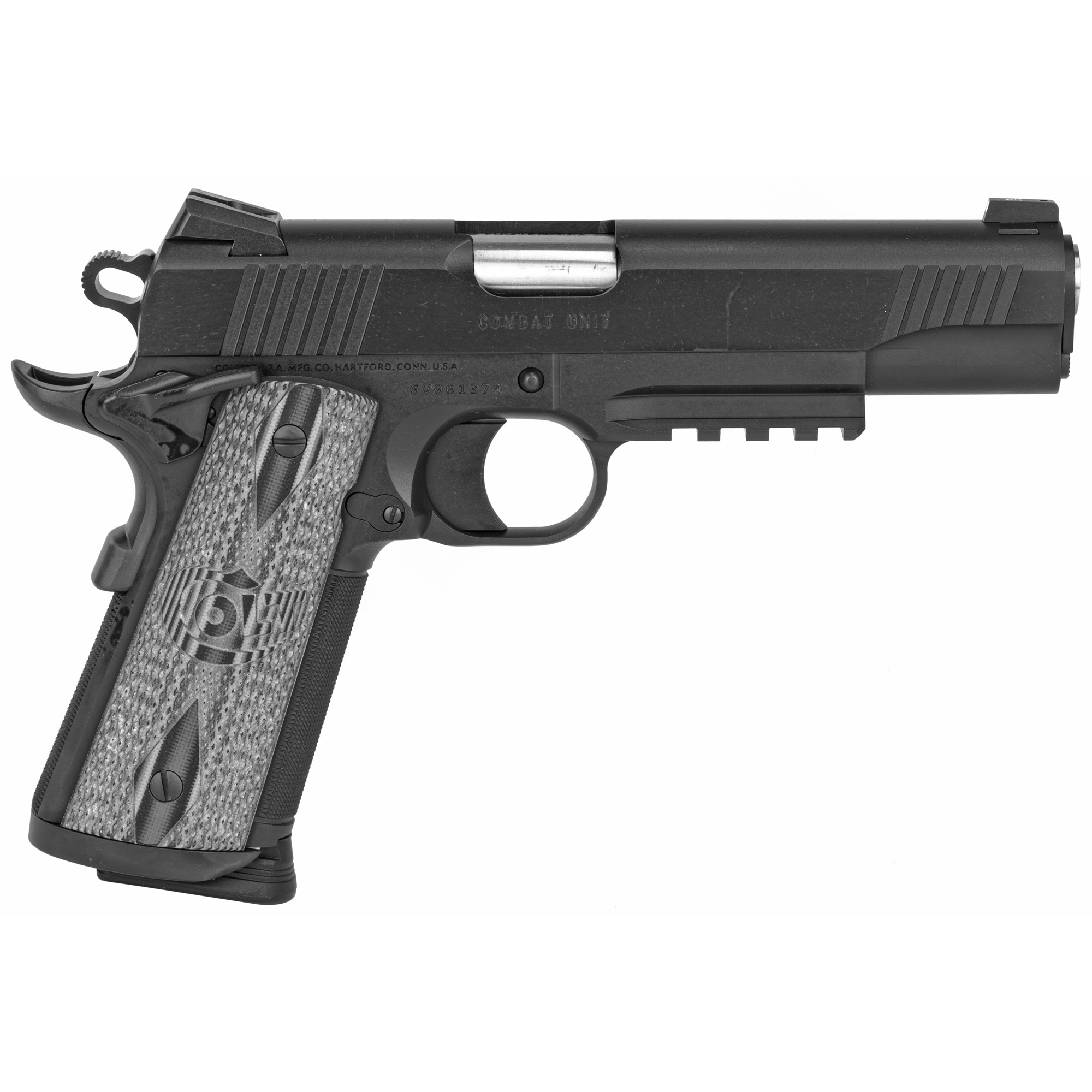 Colt 1911 Ccu Rail Pistol .45 Acp 5 in 8 round Matte Dlc Novak Sights