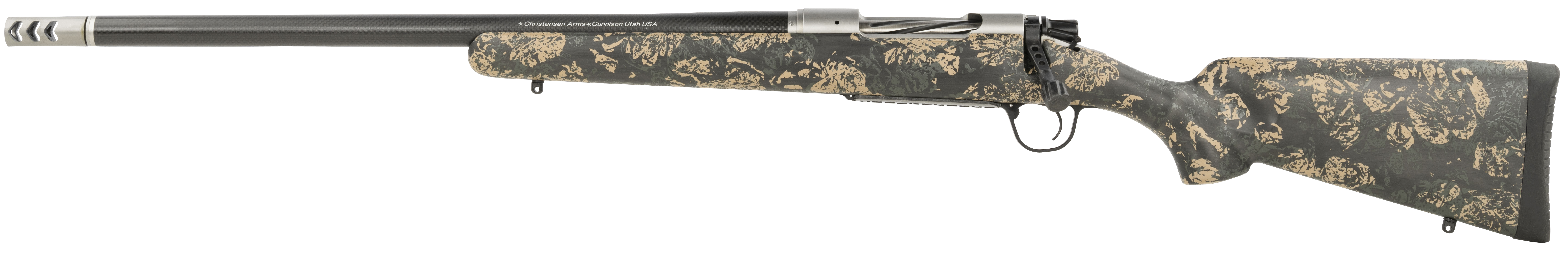 Christensen Arms 8010617900 Ridgeline FFT 28 Nosler 3+1 22" Carbon Fiber Threaded Barrel, Stainless Steel, Green with Black/Tan Accents, Stock,