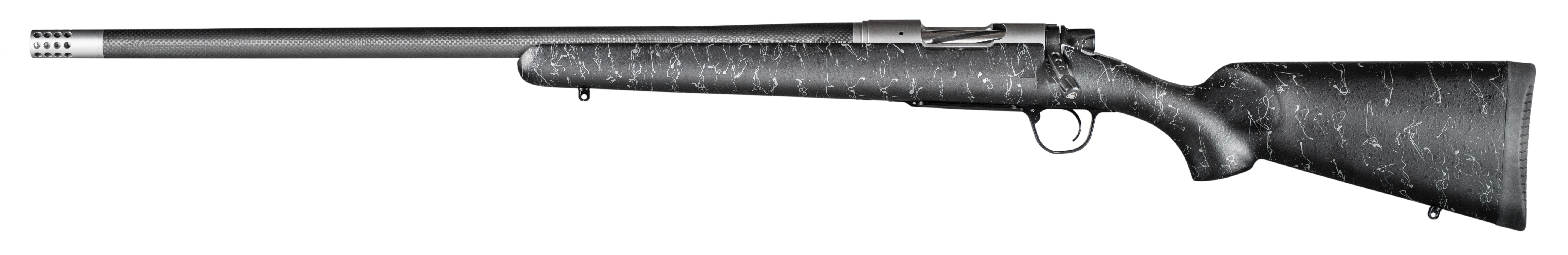 Christensen Arms 8010600101 Ridgeline  6.5 Creedmoor 4+1 20" Carbon Fiber/Threaded Barrel, Tungsten Gray Cerakote, Black with Gray Webbing Stock,