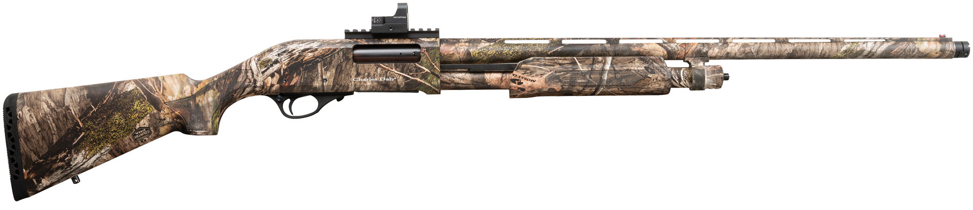 Charles Daly 335 12 Gauge 26 Inch 5 Rounds Mossy Oak Country DNA Camo Red Dot Sight
