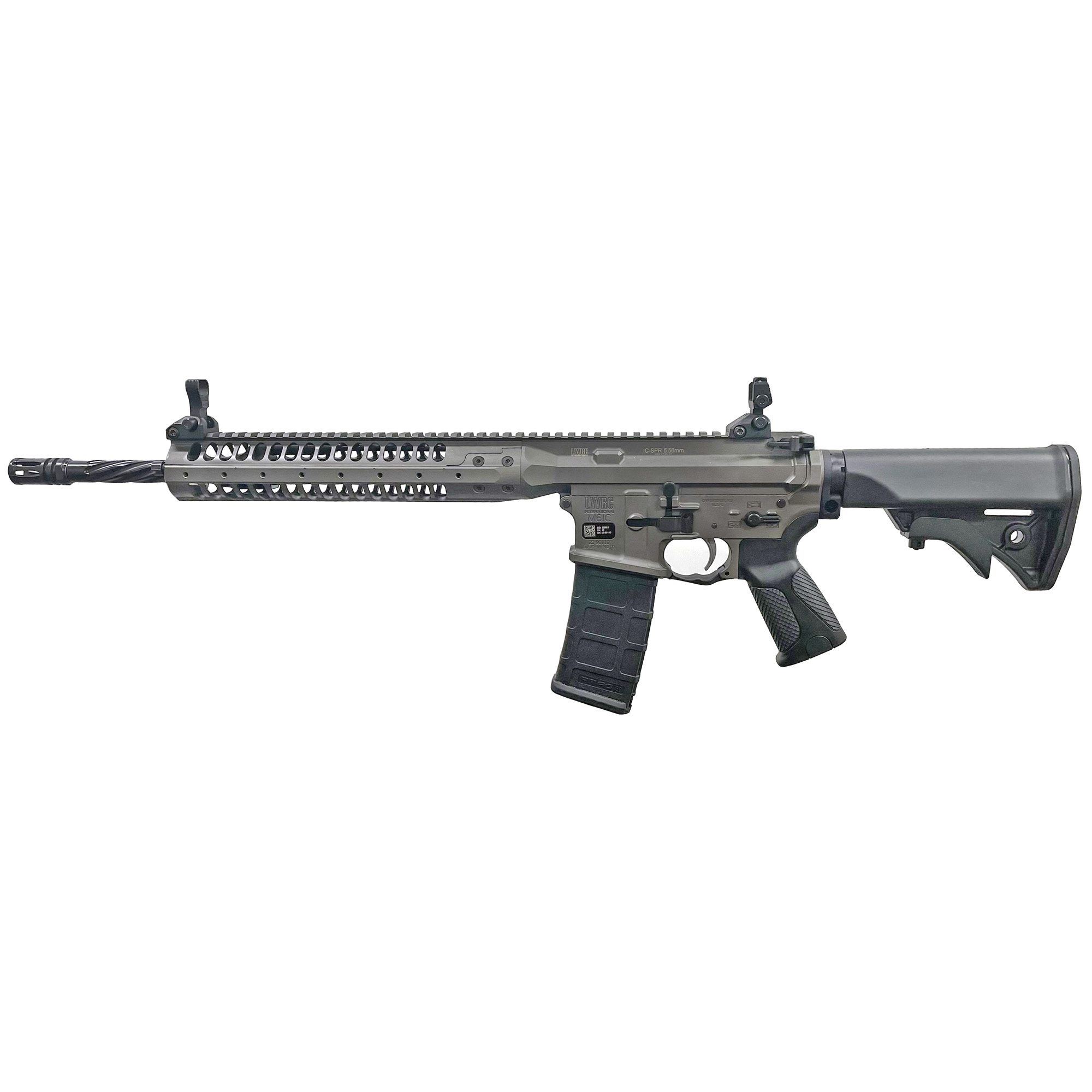 LWRC IC Spr Billet Rifle 5.56x45mm NATO 16.1in 30rd Tungsten Grey