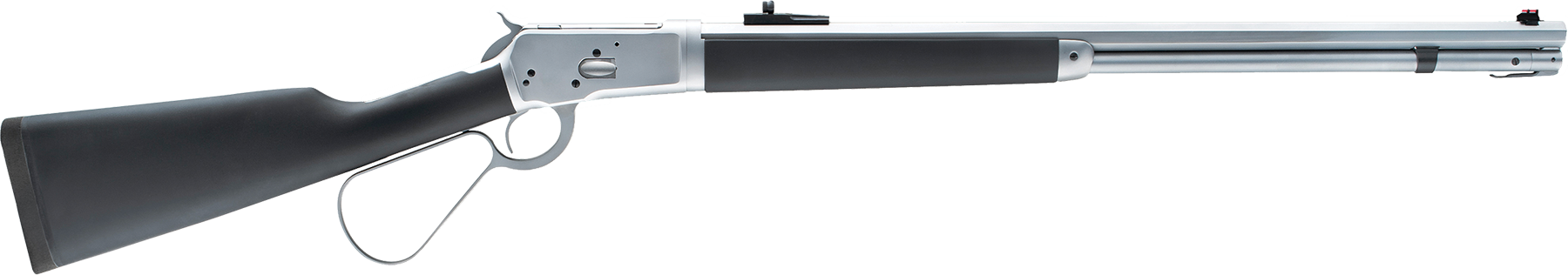 Taylors & Company 220089 1892 Alaskan Take-Down 357 Mag Caliber with 7+1 Capacity, 16" Barrel, Matte Chrome Metal Finish & SoftTouch Black Synthetic Stock (Full Size)