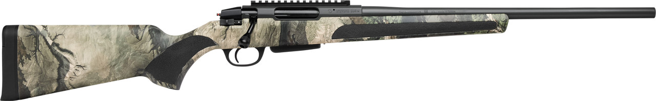 Savage Stevens Model 334 Rifle 243 Win 20 in Camo 3 Rounds Dark Gray